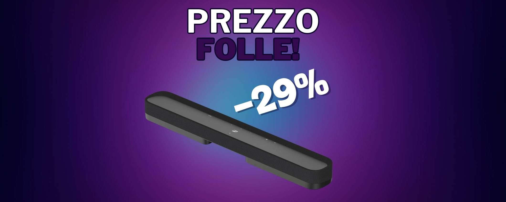 Top di gamma soundbar Sennheiser mini AMBEO, prezzo SHOCK (-29%)