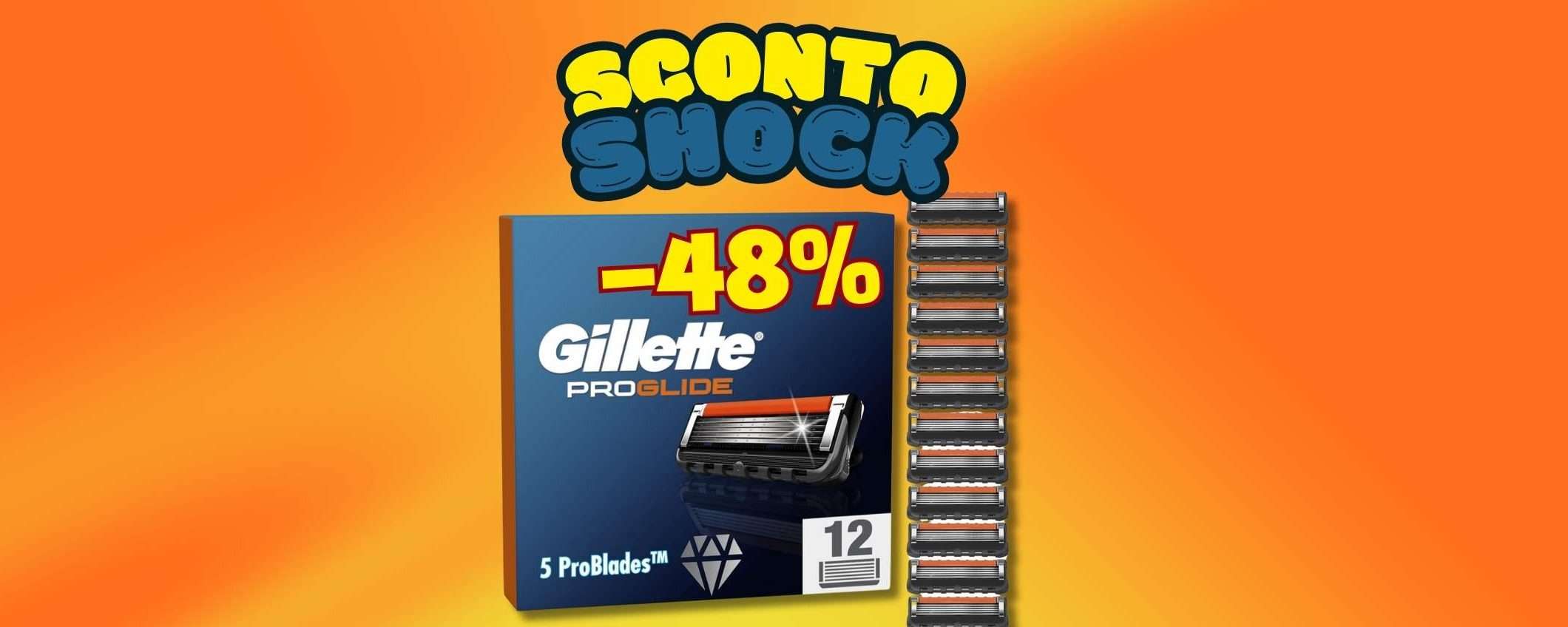 12 lamette di ricambio Gillette ProGlide a un prezzo FOLLE (-48%)