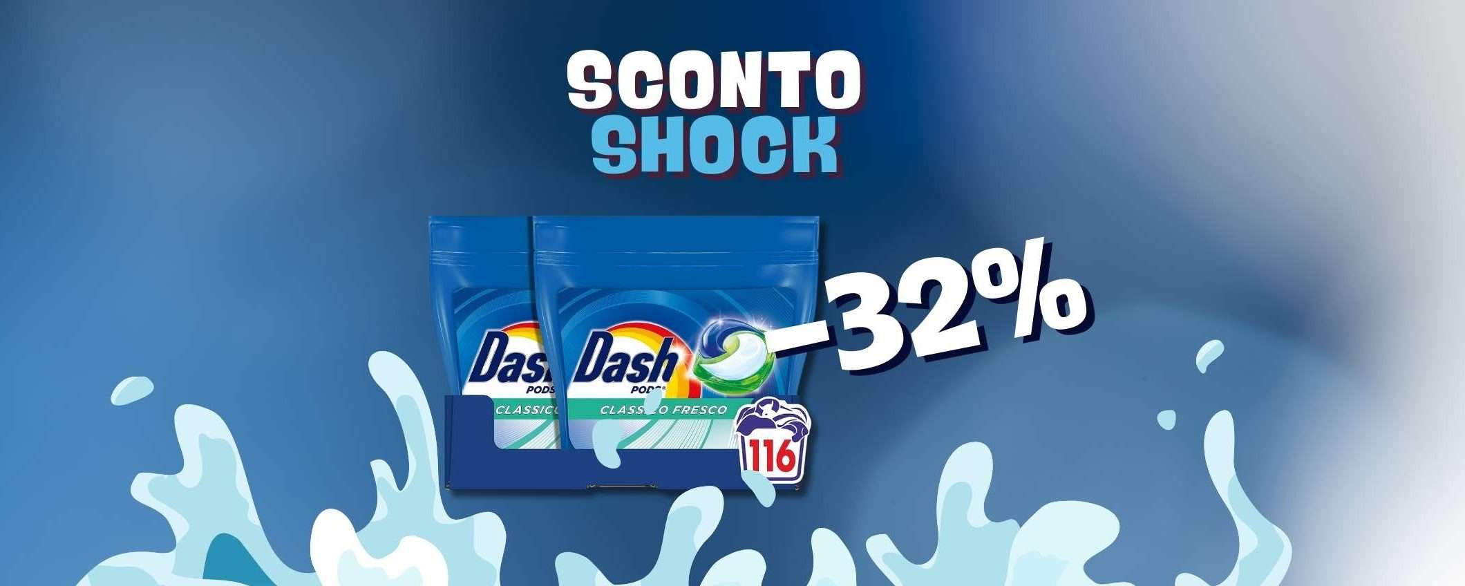 116 lavaggi con Dash Pods in sconto del 32% su Amazon!