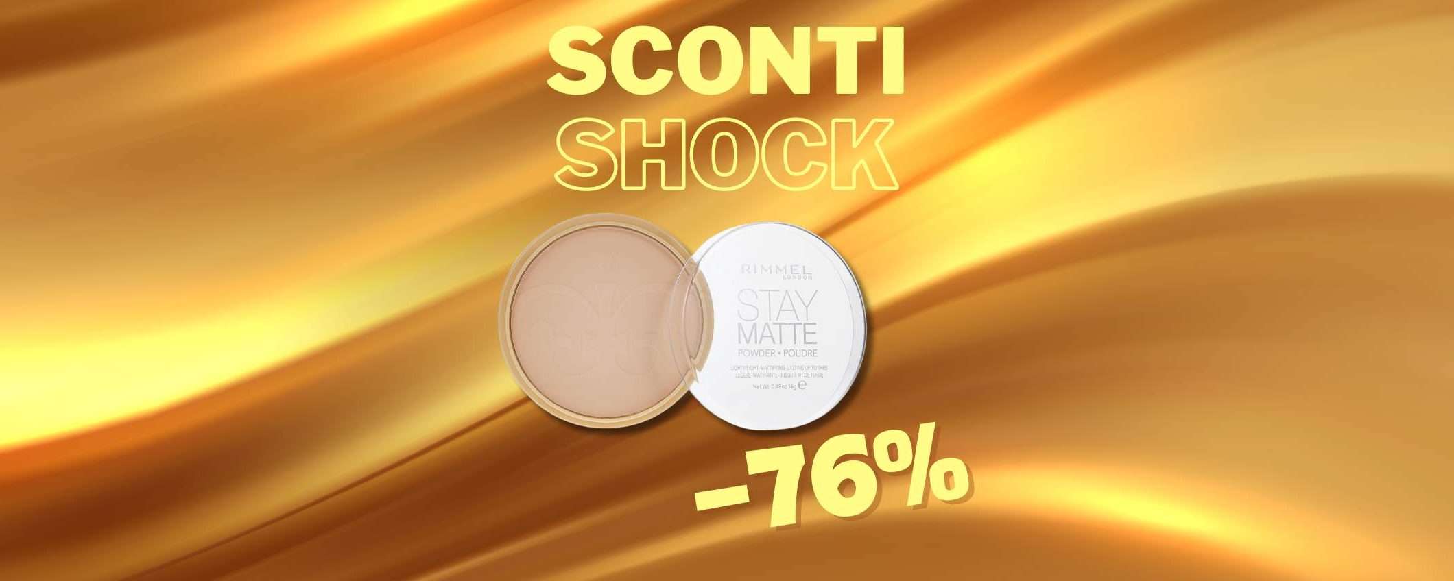 Cipria Compatta Stay Matte di Rimmel in sconto del 76%