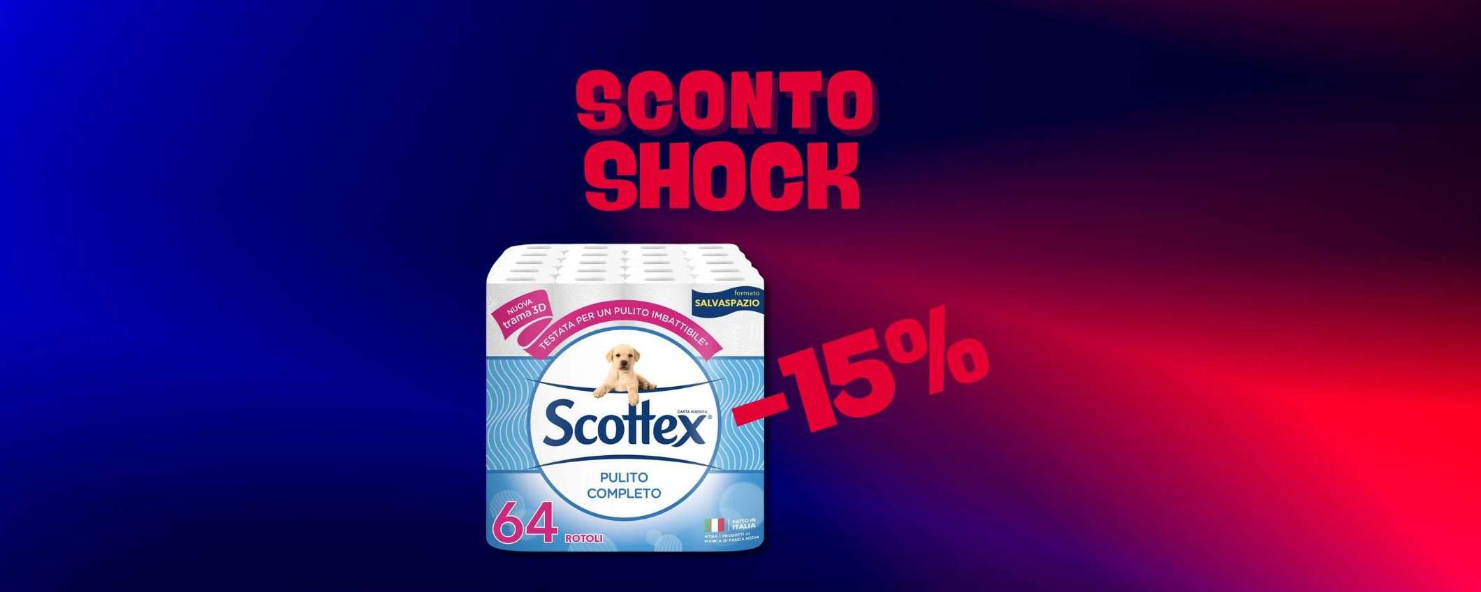 Super scorta di carta igienica Scottex (-15%)