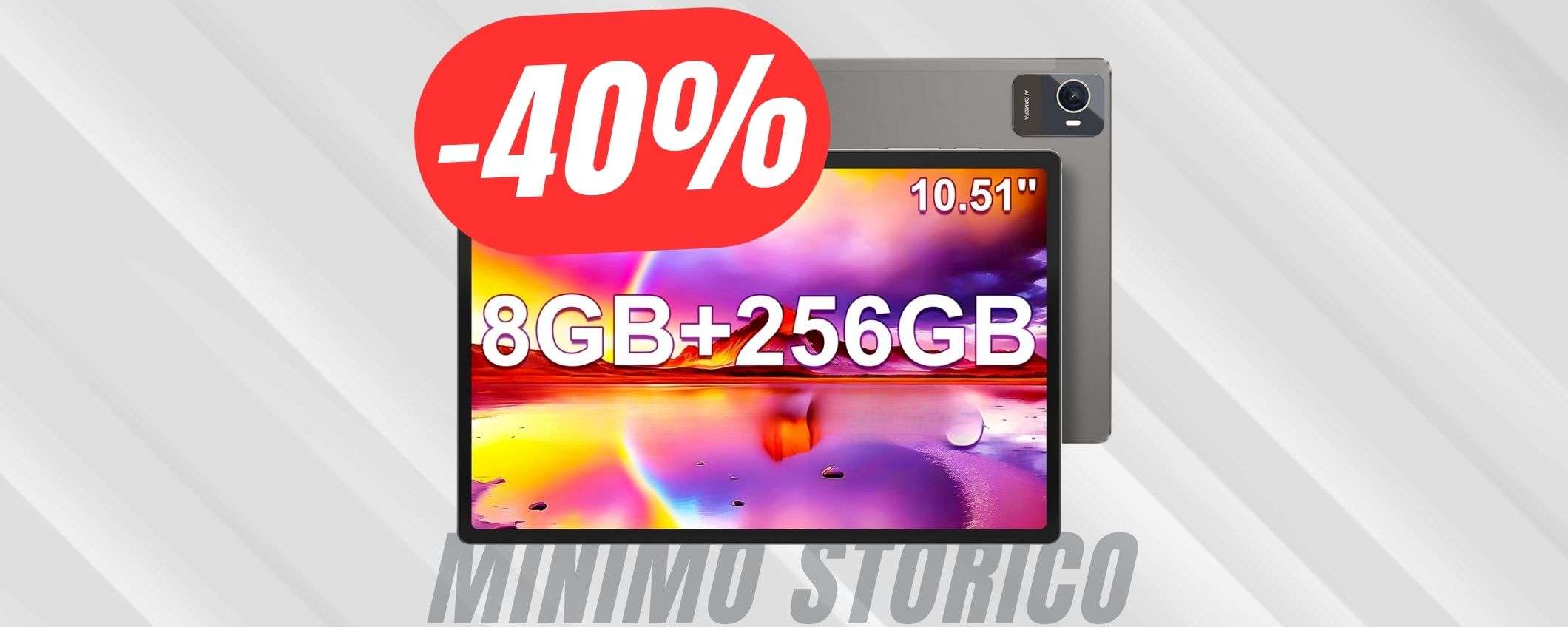 FOLLE SCONTO del -40% per questo TABLET (8+256GB)