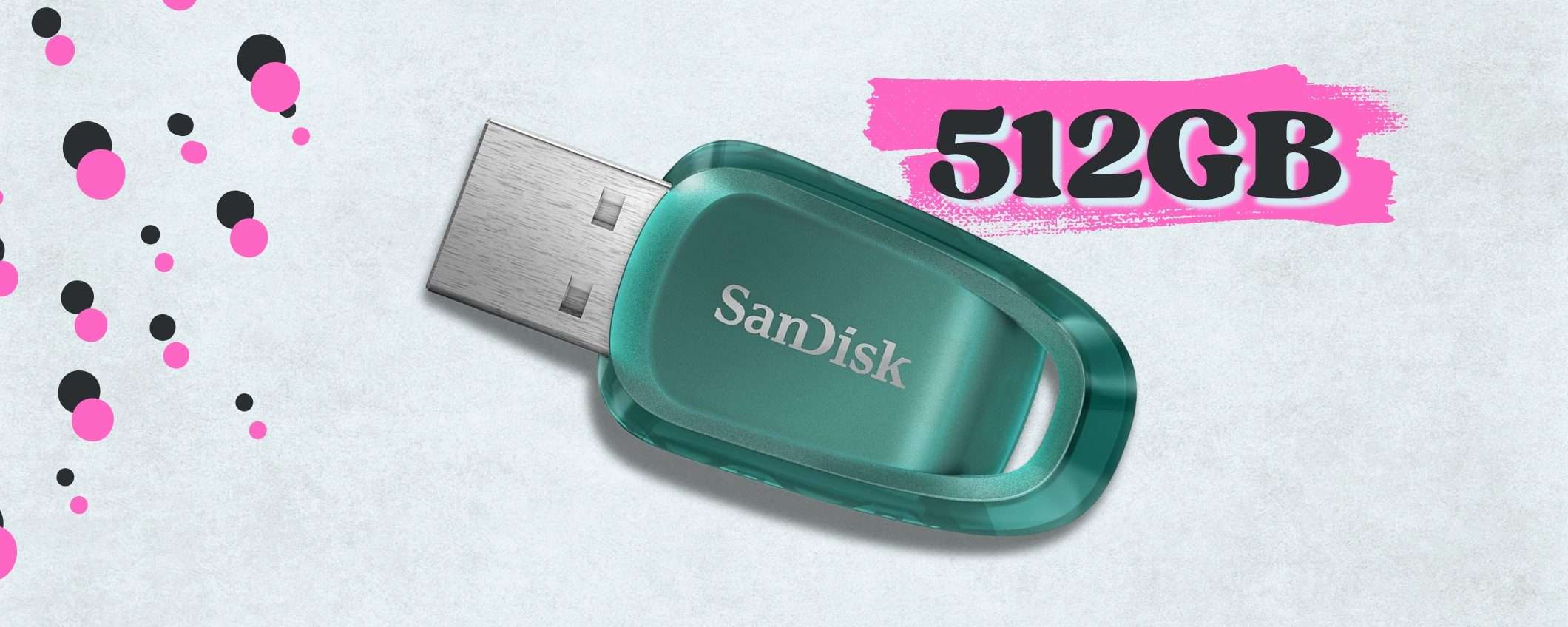 512GB di spazio a passo con te con chiavetta USB 3.2, prezzo TOP