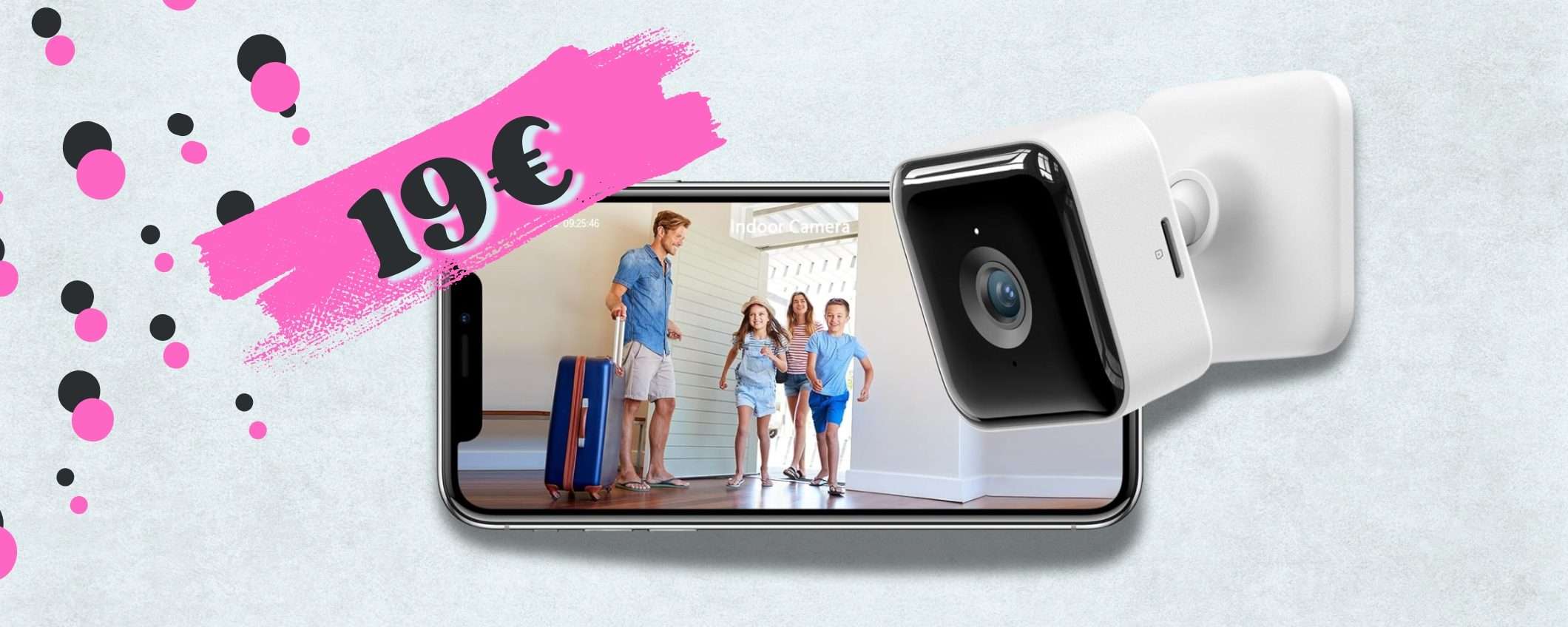 19€ per mettere in SICUREZZA la tua casa: telecamera WiFi MINI