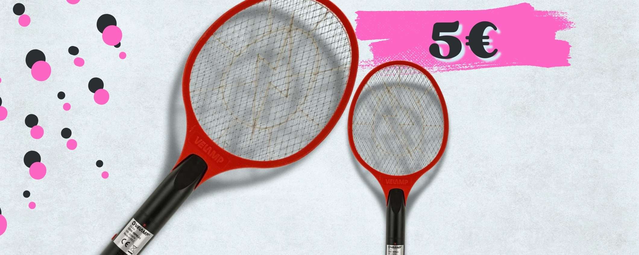 Racchetta da tennis? Meglio questa per le ZANZARE, soli 5€ su Amazon