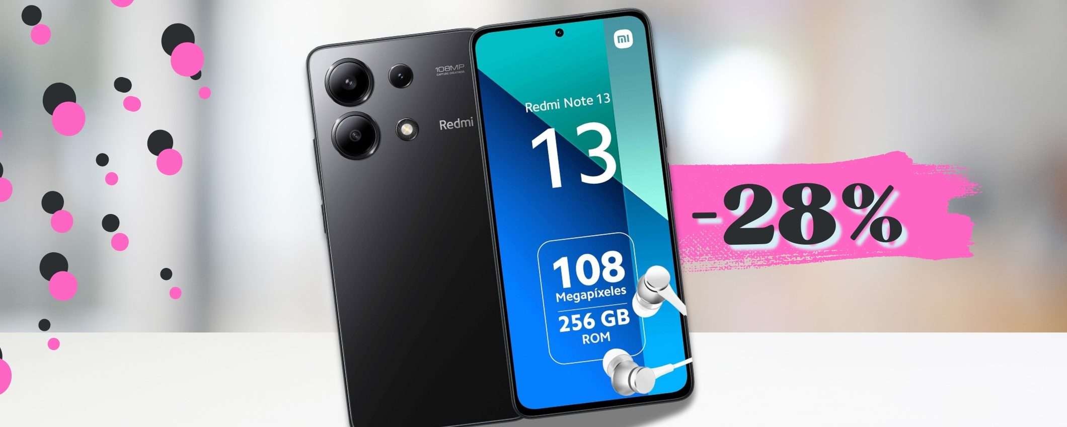 Xiaomi Redmi Note 13 con 8/256GB per uno smartphone CHE VOLA (-28%)