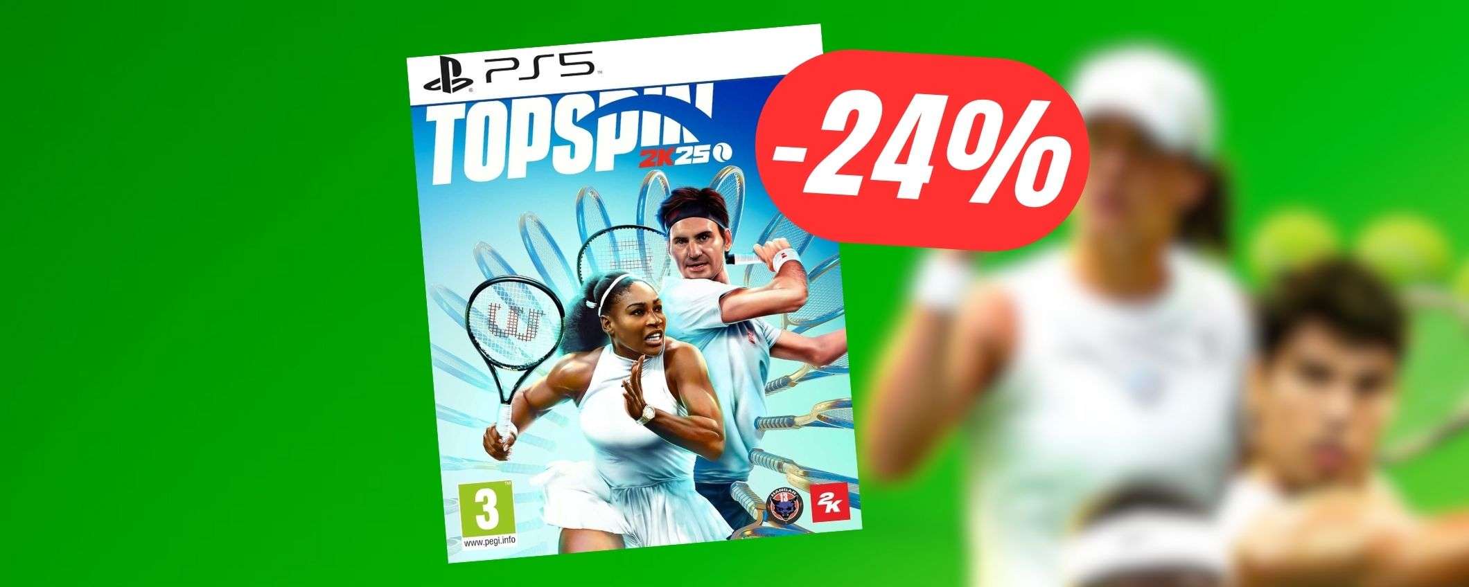 Diventa come Sinner ma sulla tua PS5 con TopSpin 2K25 in OFFERTA!