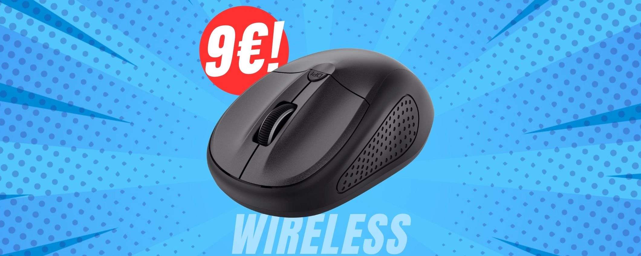 Questo MOUSE senza fili e ambidestro costa solo 9€ su Amazon!