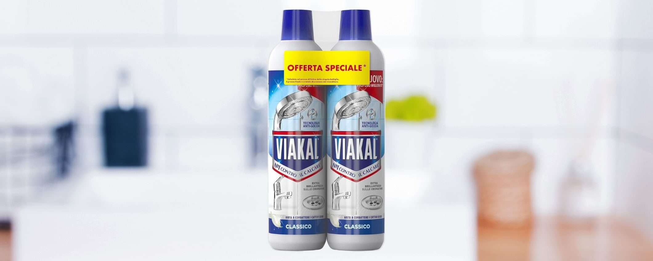 Viakal Anticalcare: la confezione da 2 pezzi è in MAXI SCONTO (-44%)