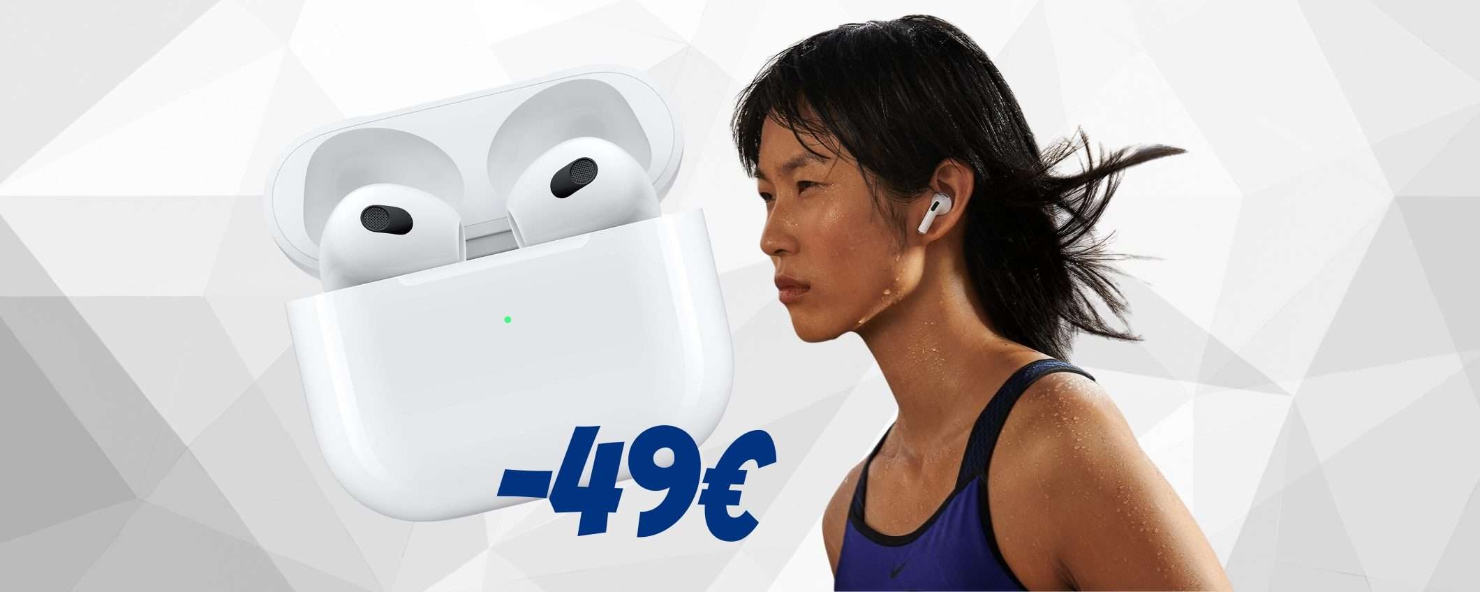 AirPods (terza generazione) con ricarica MagSafe a 49€ in MENO