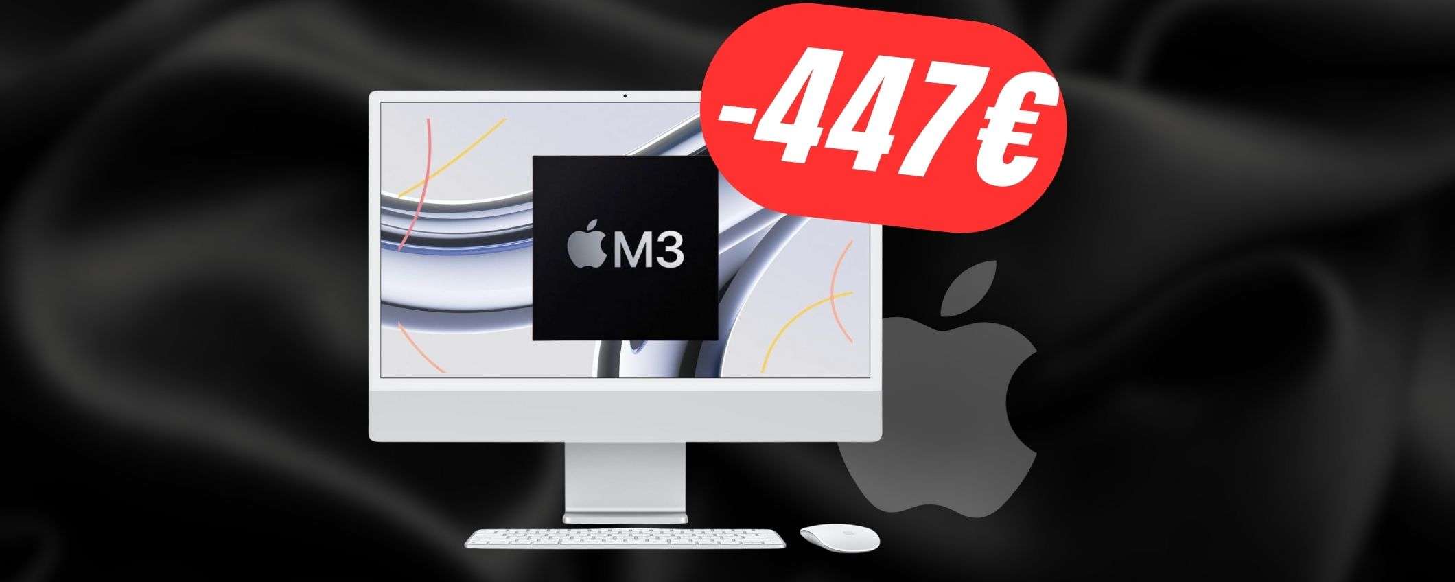 Apple iMac con chip M3 a 447€ in MENO: è la FOLLIA Amazon di oggi!