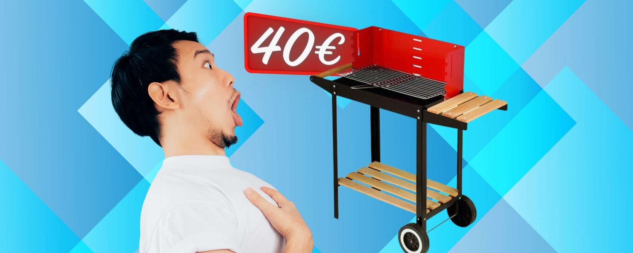 Barbecue con ruote e diversi ripiani a SOLI 40€ con il CODICE eBay