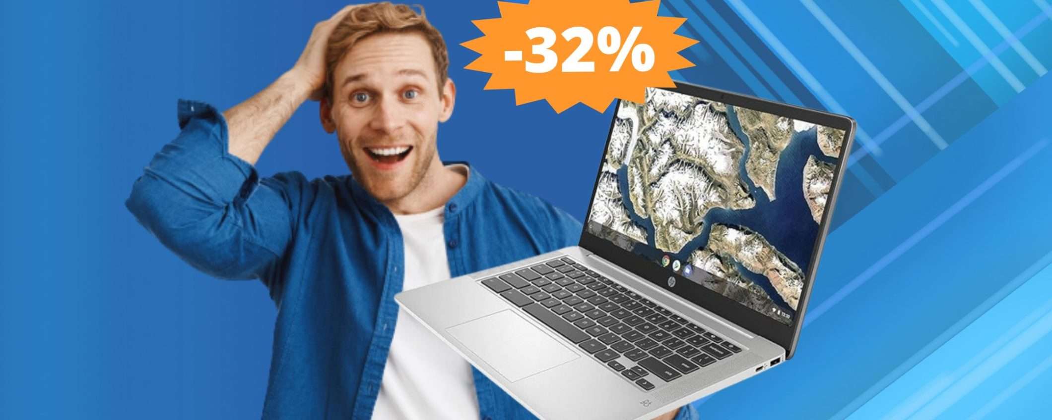 HP Chromebook 14a: MEGA sconto del 32% su Amazon