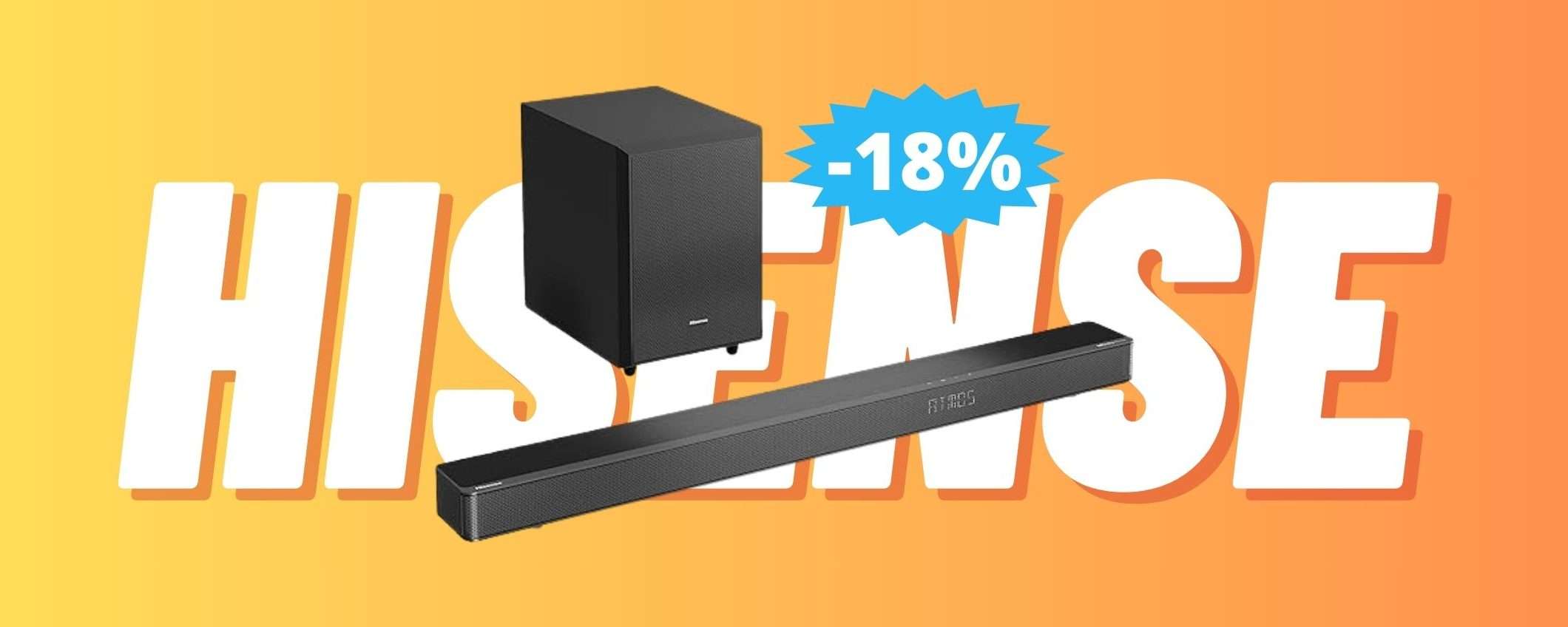 Soundbar Hisense AX3120G: SUPER sconto del 18%