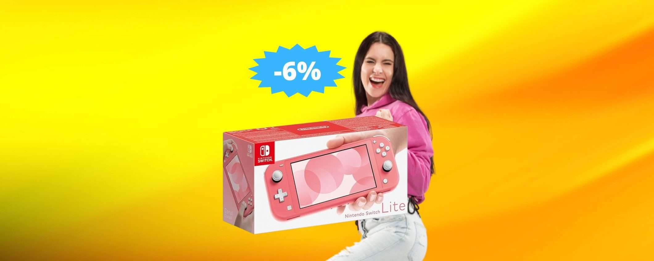 Nintendo Switch Lite Corallo: FINALMENTE in sconto su Amazon