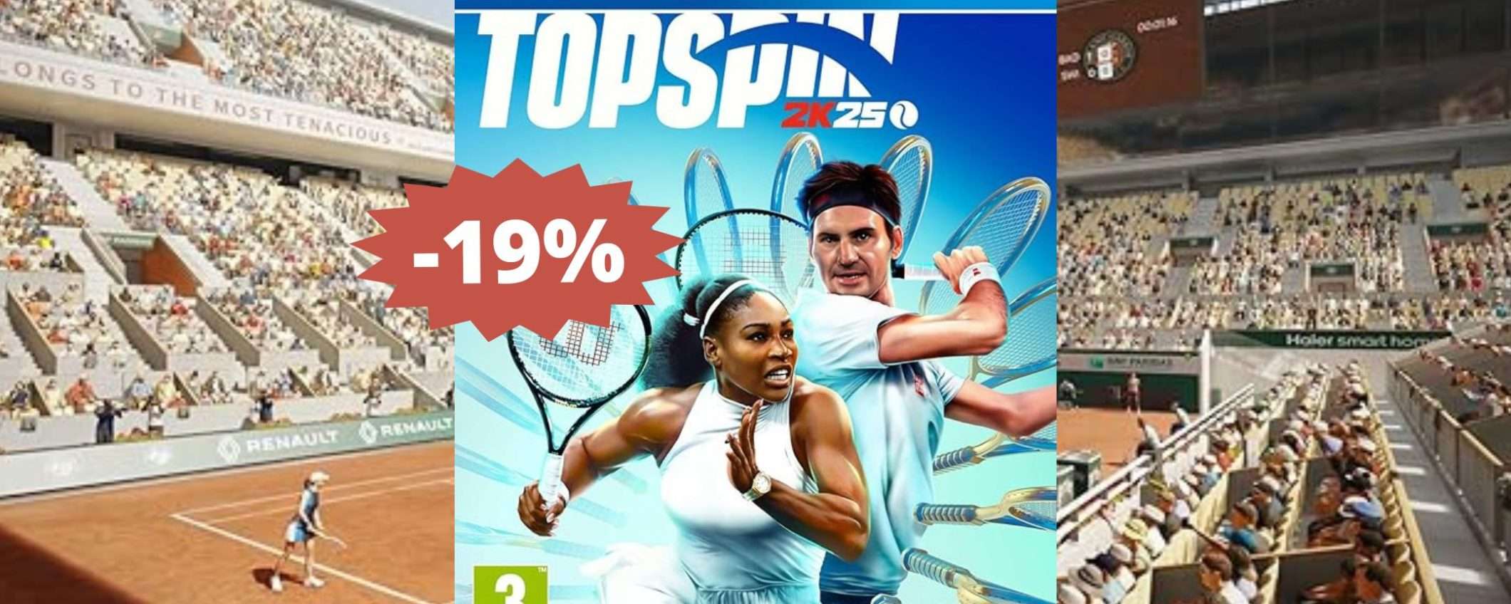 TopSpin 2K25 per PS4: SUPER sconto del 19% su Amazon