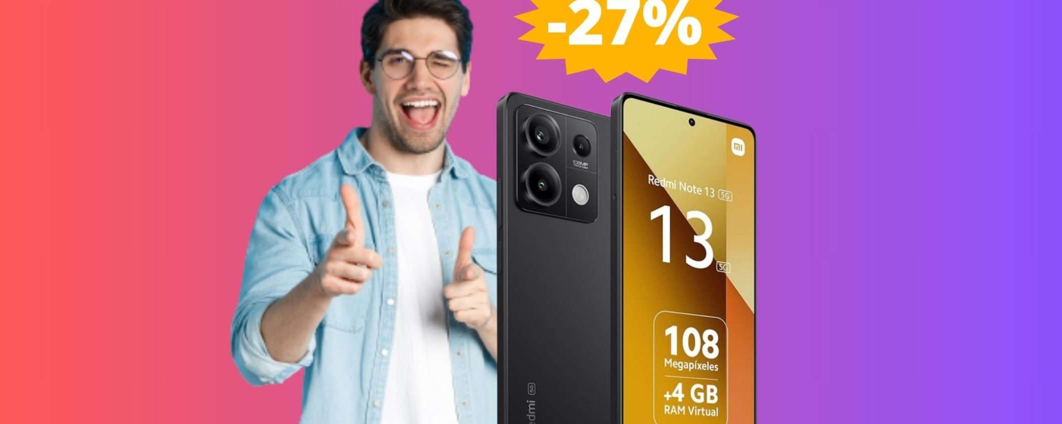 Xiaomi Redmi Note 13: sconto IMPERDIBILE del 27% su Amazon