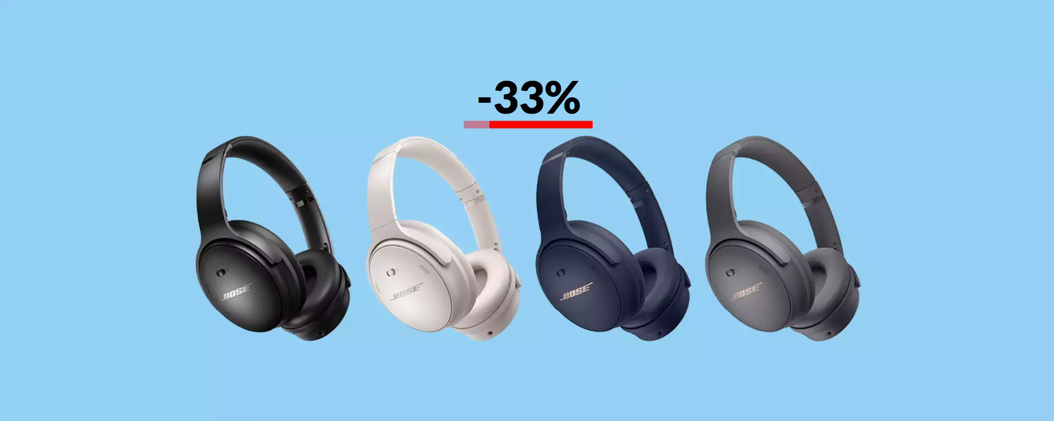 Cuffie Bose QuietComfort: lo SCONTO che aspettavi è qui (-130€)