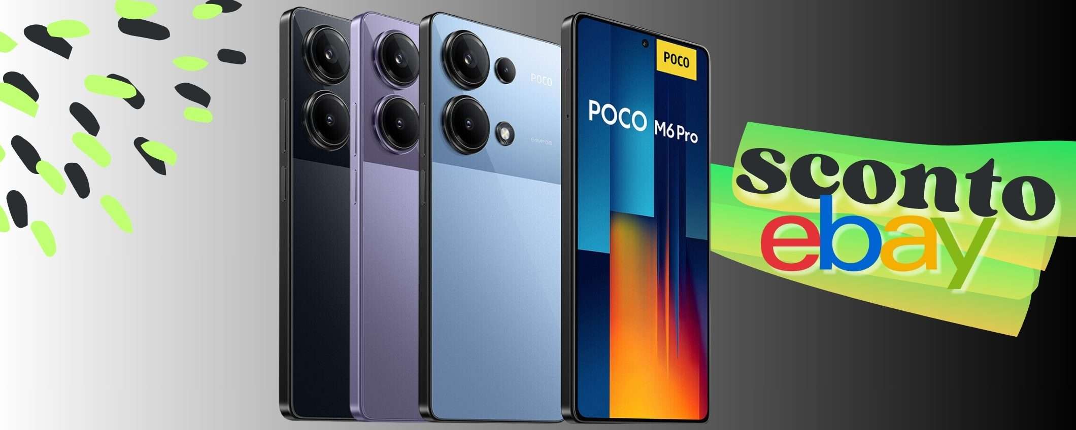 Xiaomi POCO M6 PRO smartphone galattico, 12/512GB a meno di 200€