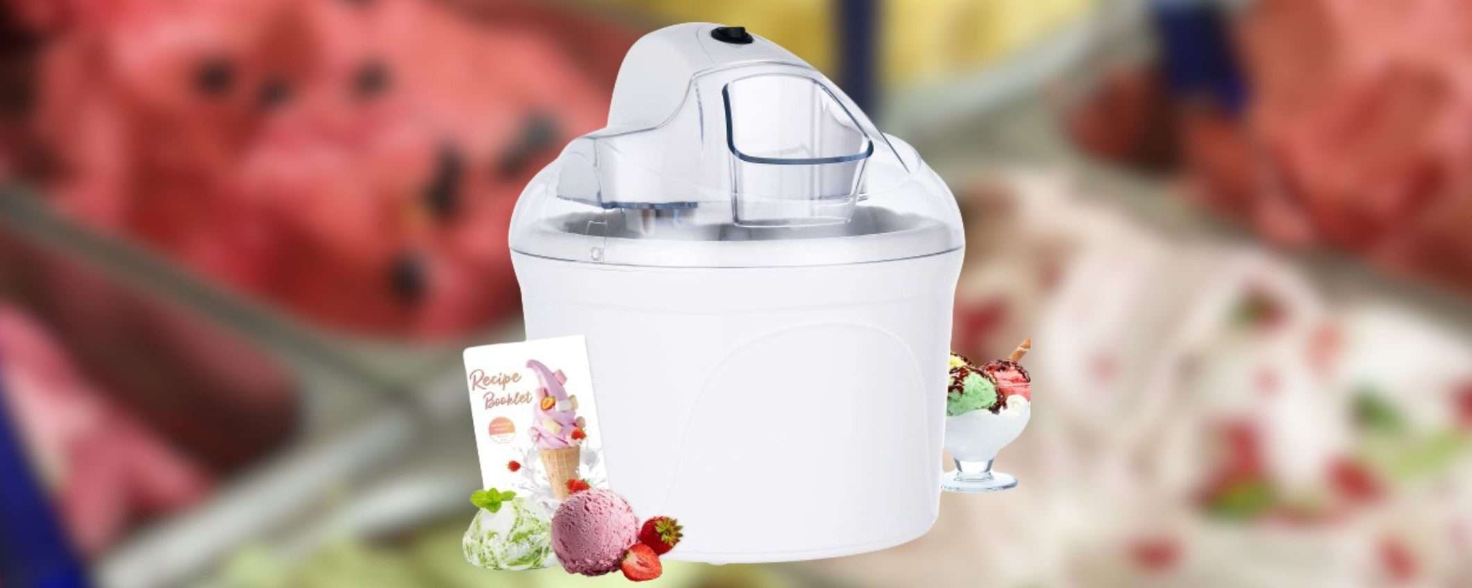 Gelato buono in un attimo: gelatiera elettrica AUTOMATICA a 29€ (Amazon)