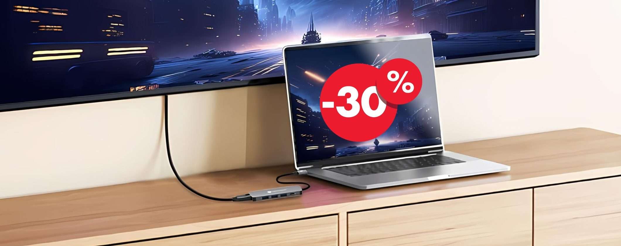 Hub 5 in 1 FAVOLOSO al 30% di SCONTO su Amazon