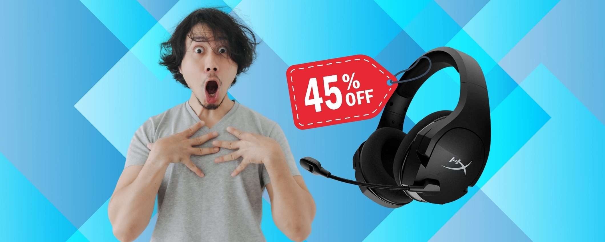 HyperX Cloud Stinger Core: cuffie wireless Gaming PREMIUM al 45%