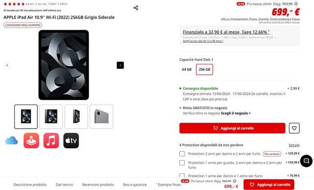 ipad air m1 699 euro mediaworld