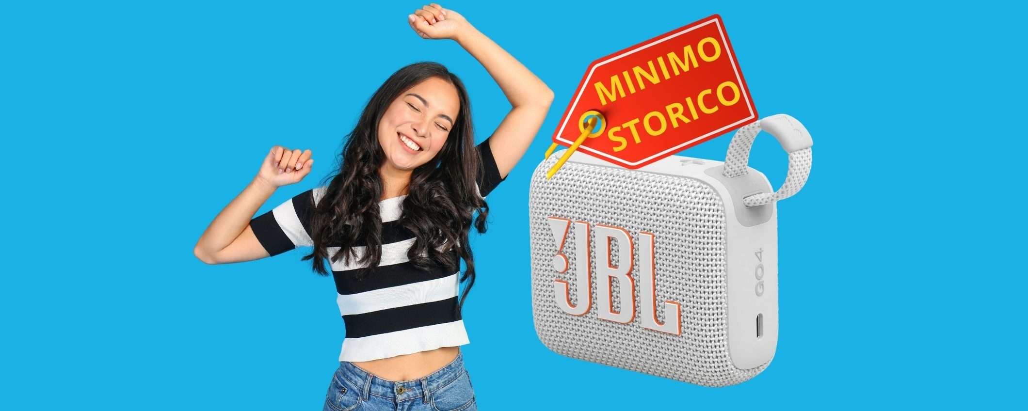 JBL GO 4: speaker Bluetooth portatile POTENTISSIMO al MINIMO (-14%)