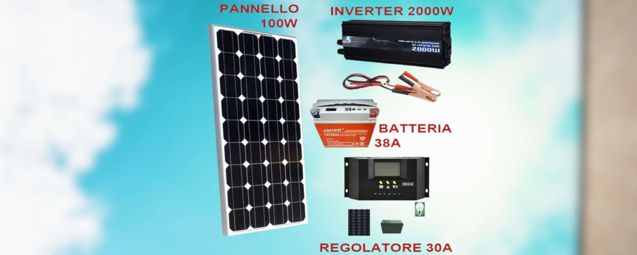 Kit fotovoltaico completo con ACCUMULO e inverter: prezzo impossibile (149€)