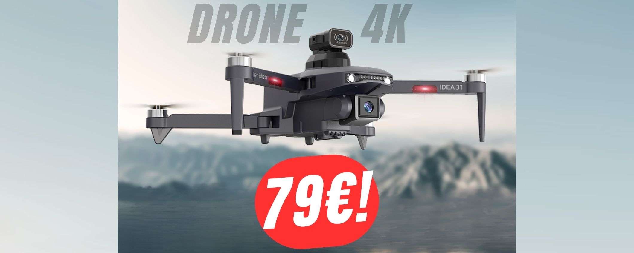Solo 79€ per il DRONE con 2 telecamere 4K: è l'offerta incredibile di Amazon!