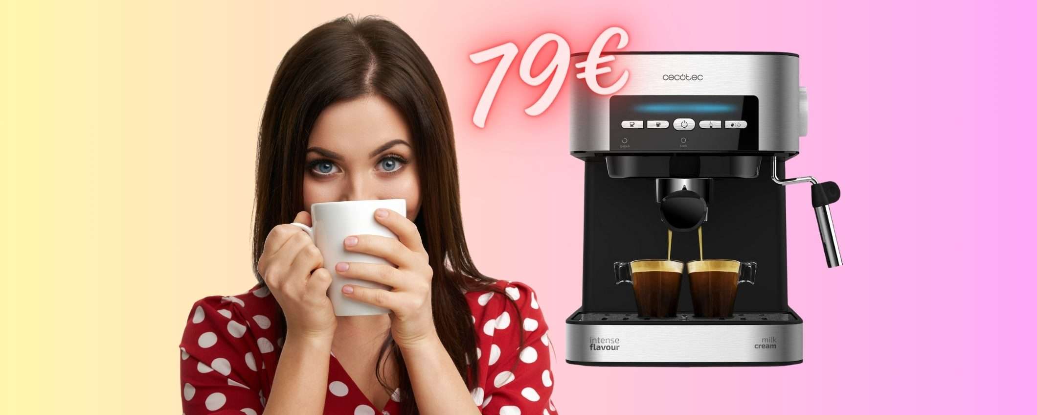 Macchina da caffè e cappuccino con pressione da 20 bar tua a 79€