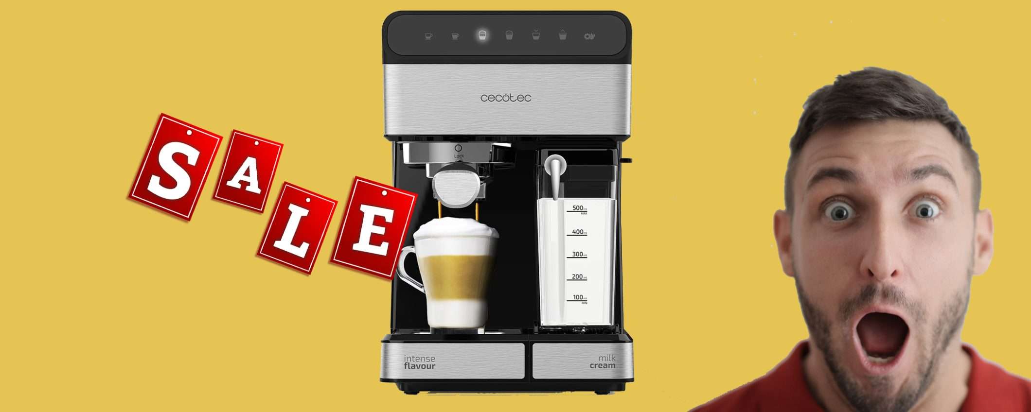 Macchina per caffè/cappuccino Cecotec in MEGA sconto (86,90€)