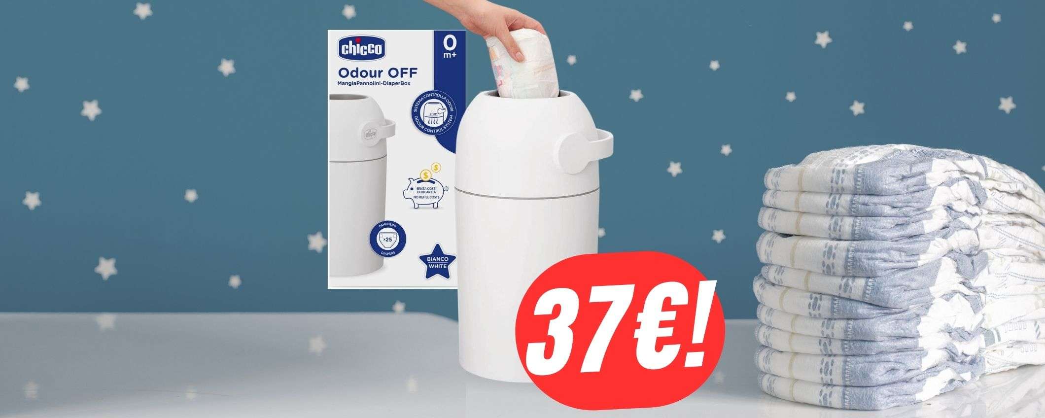 Cattivi odori? Addio con il MANGIAPANNOLINI Chicco in OFFERTA (-28€!)