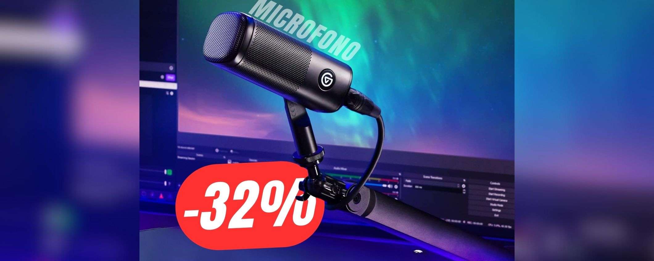 Diventa uno streamer con il MICROFONO Elgato scontato del -32%!