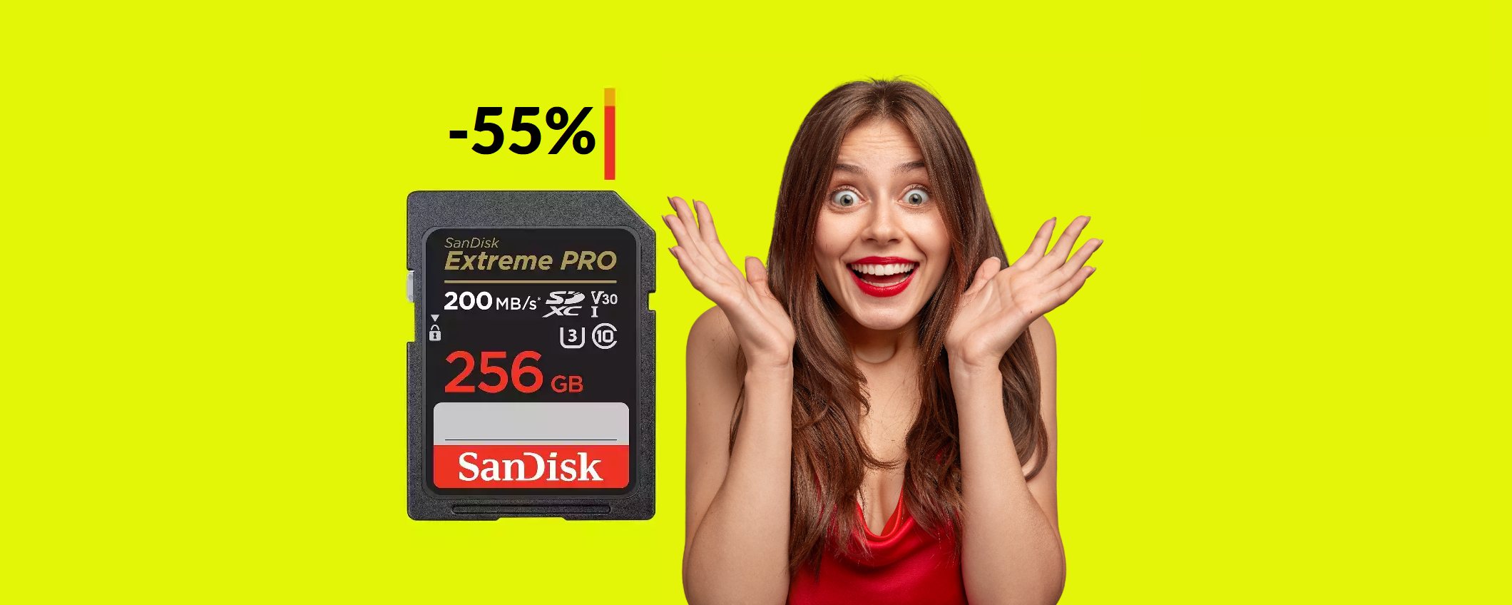 Scheda SD 256GB a meno di METÀ prezzo: è la migliore a 54€