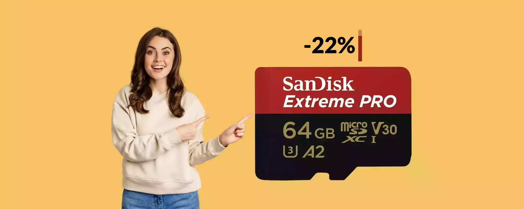 MicroSD SanDisk 64GB: oggi la porti a casa con appena 26€