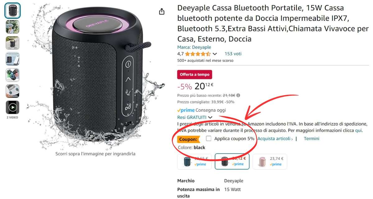 mini-speaker-bluetooth-portatile-doppio-sconto-ora-19e-coupon