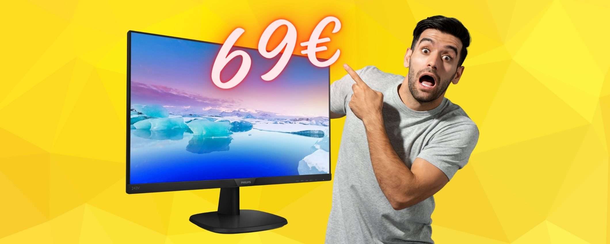 Monitor Philips da 24 pollici oggi tuo al PREZZO BOMBA di 69€ (Amazon)