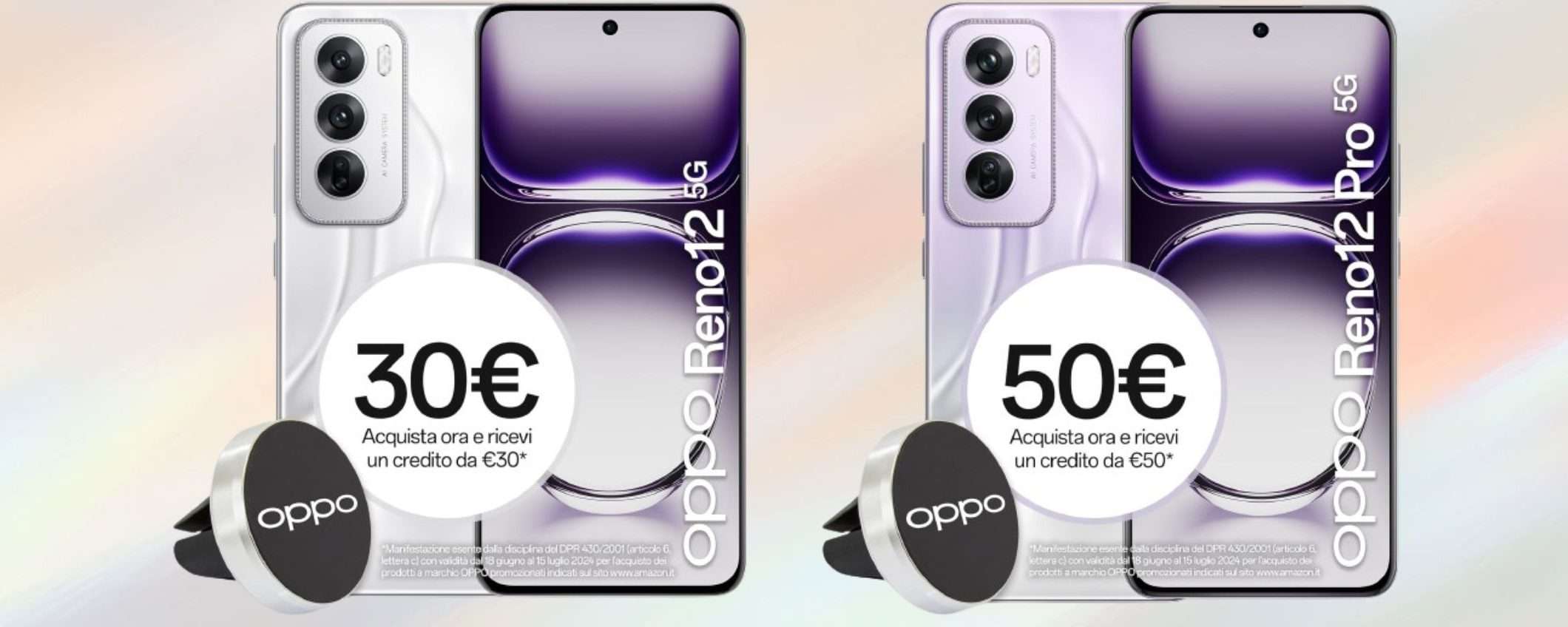 OPPO Reno 12 5G e Reno 12 Pro 5G su Amazon: POTENTISSIMI e in promozione