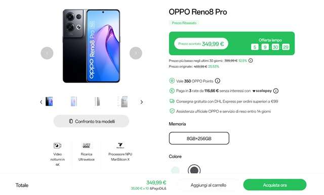 oppo reno8 pro 349 euro