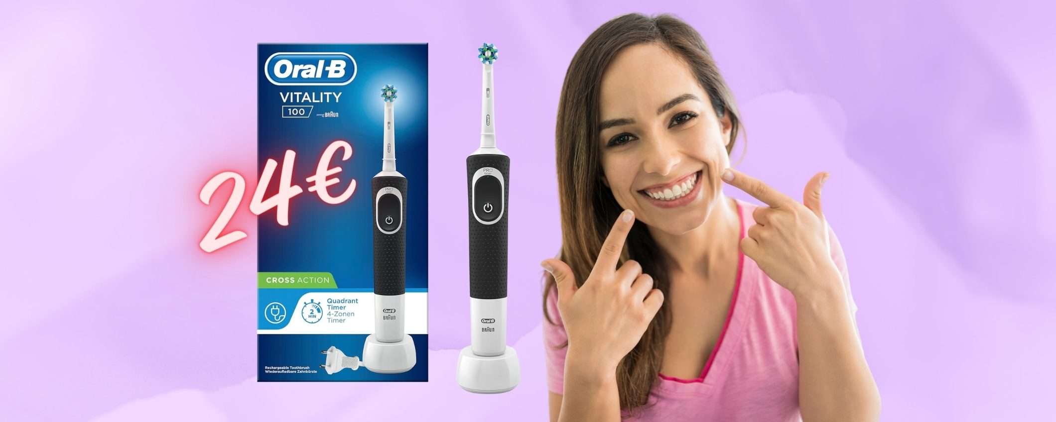 Oral-B Vitality 100: lo spazzolino elettrico più ECONOMICO (24€)