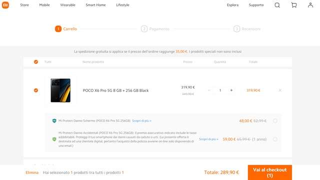 poco x6 pro 5g 289 euro mi store