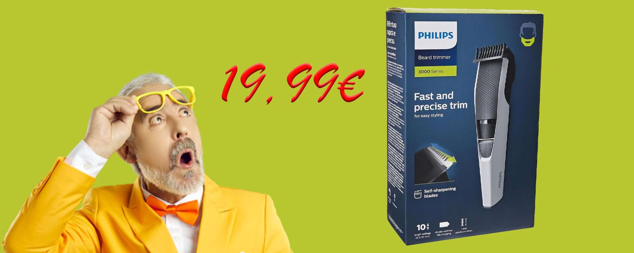 Rasoio elettrico per barba/capelli Philips in SUPER sconto a 19,99€