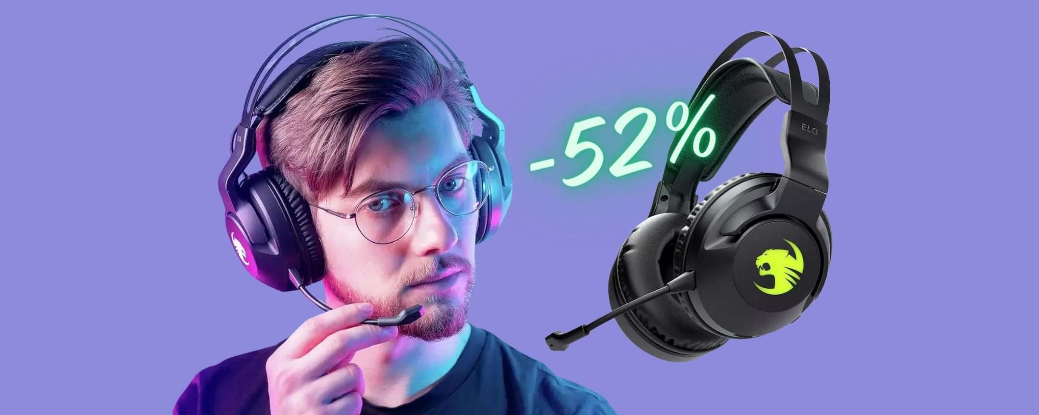 Roccat Elo: cuffie wireless da Gaming al PREZZO più BASSO di SEMPRE (-52%)