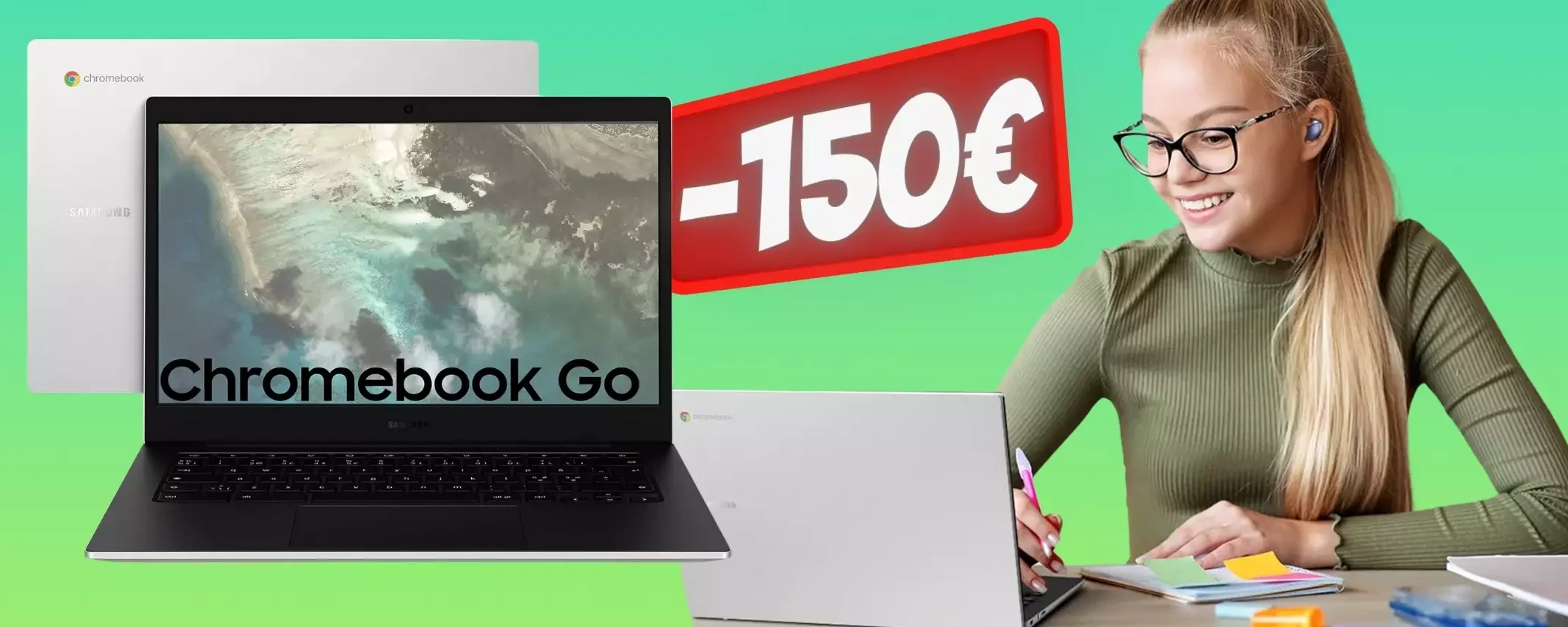 Samsung Galaxy Chromebook Go: il PC da comprare a meno di 220€