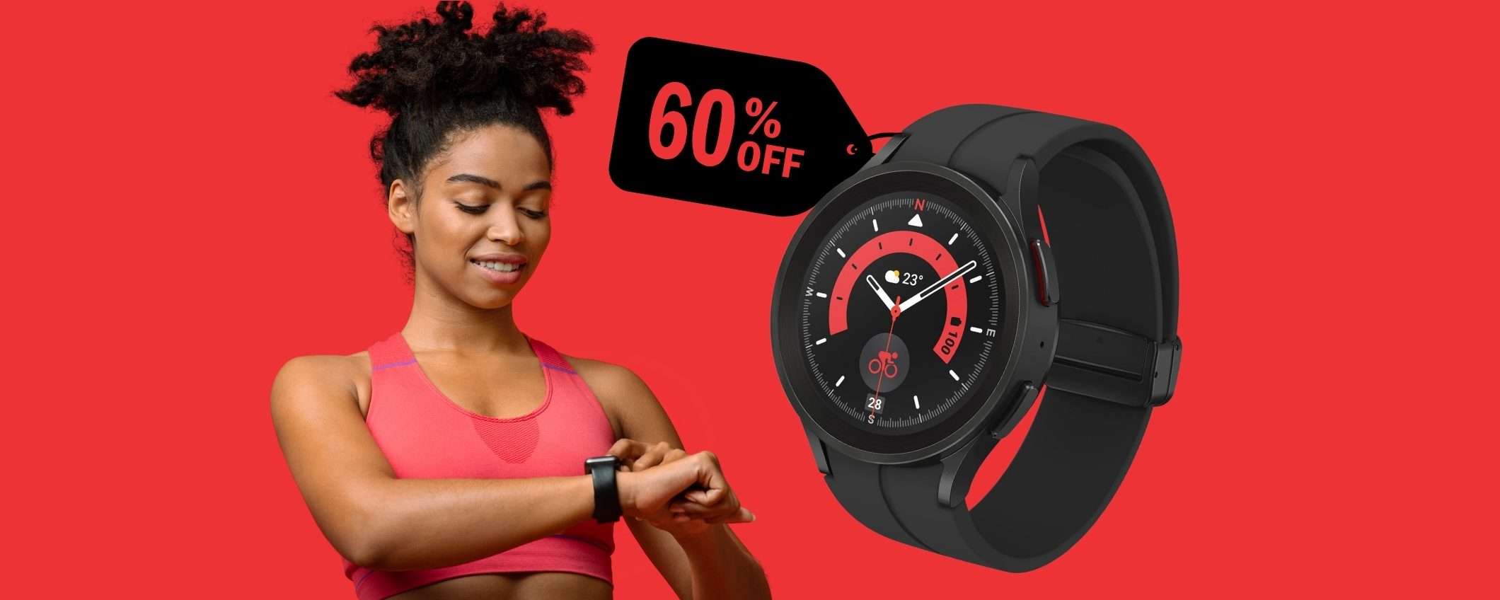 Samsung Galaxy Watch5 Pro in SCONTO del 60% è un AFFARE assoluto