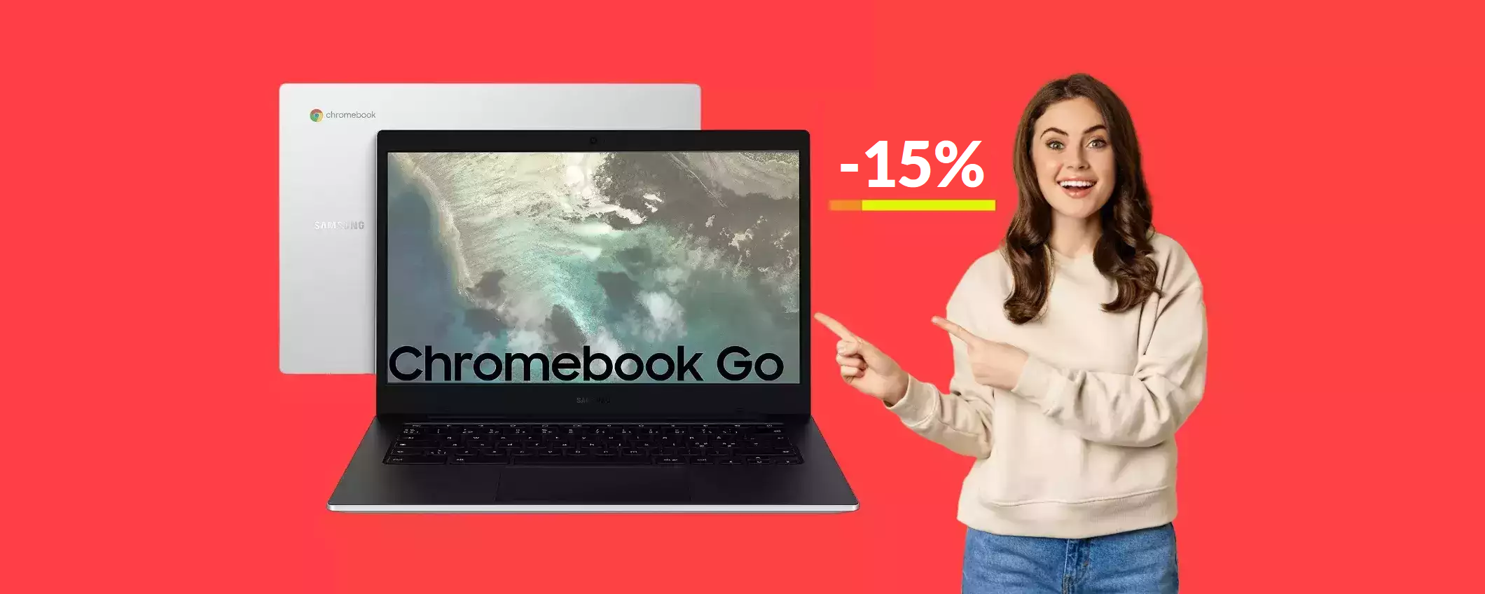 Samsung Galaxy Chromebook Go è un best buy ad appena 219€