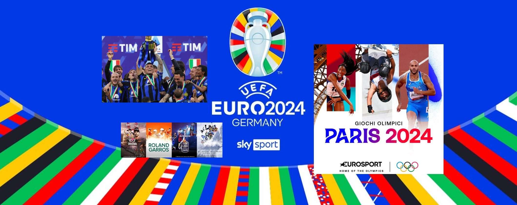 Scegli Sky Sport: Olimpiadi + Europei 2024 a soli 14,90€ al mese