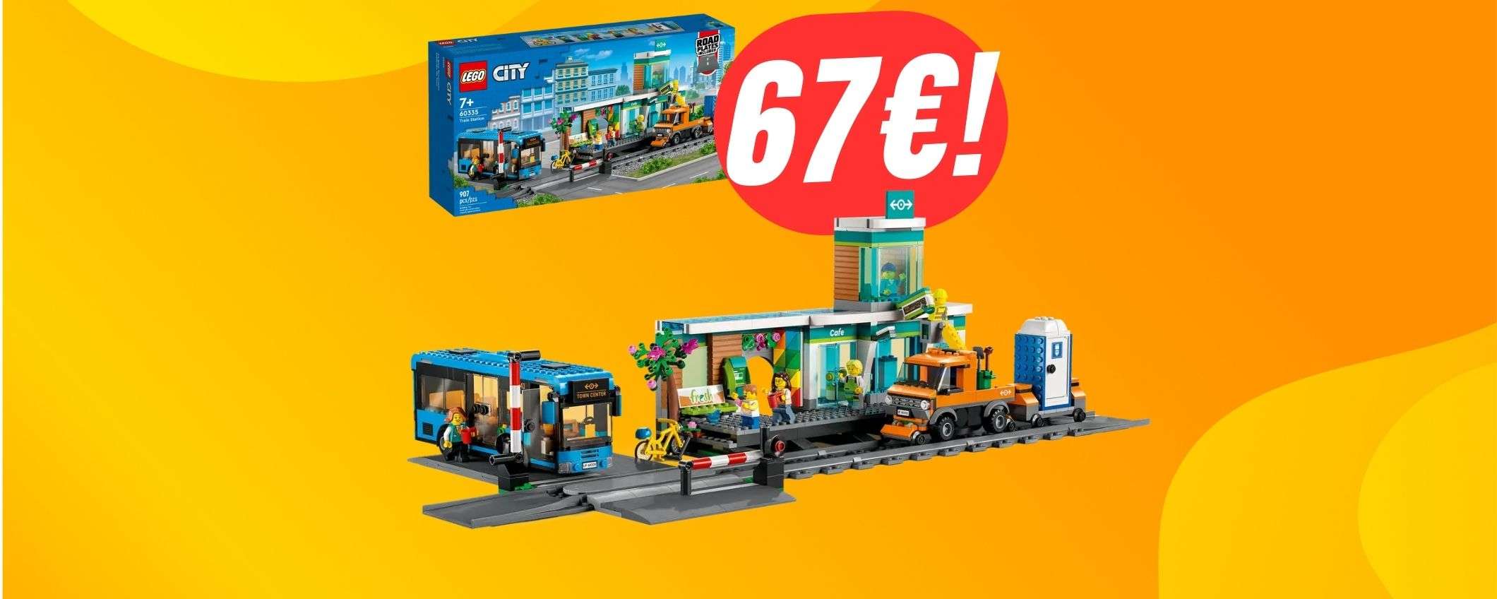 Su Amazon potrai avere un'intera stazione ferroviaria LEGO a 67€!