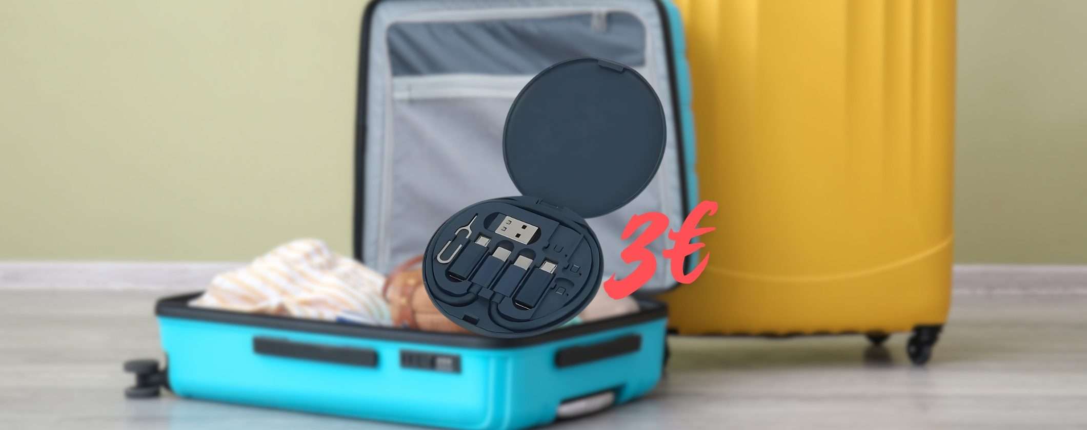 Set Viaggio Smartphone e Tablet SALVAVITA a soli 3€ su TEMU